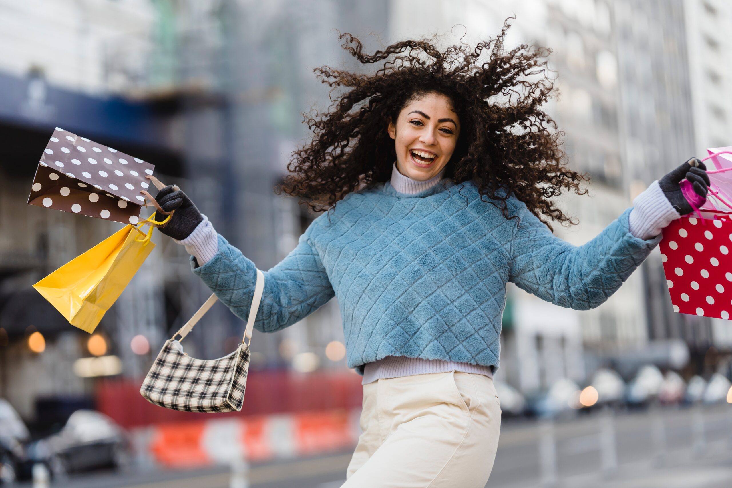 "AI-powered retail store with futuristic technology enhancing the shopping experience"